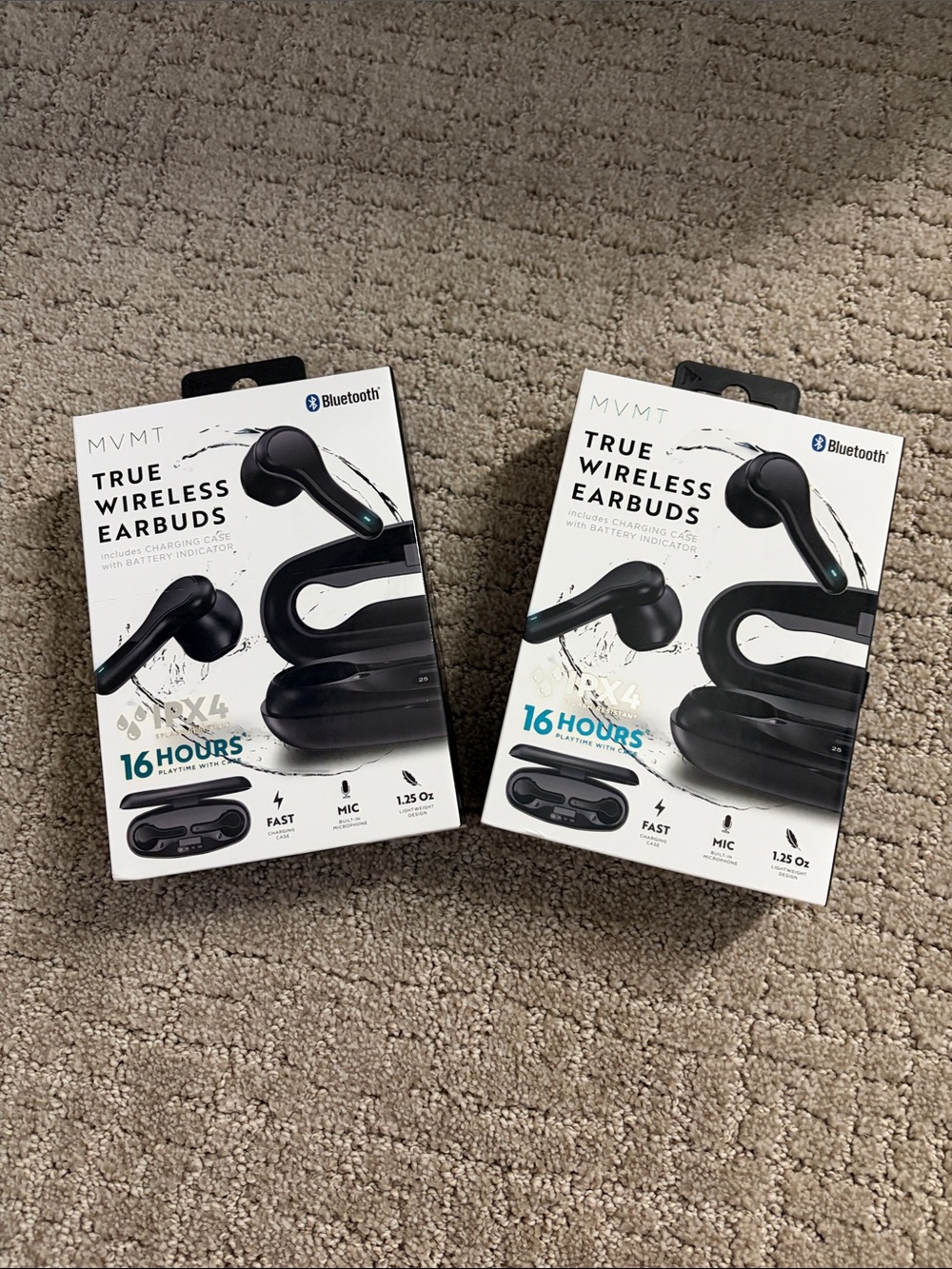 MVMT True Wireless Earbuds — Black Earbuds with Charging Case